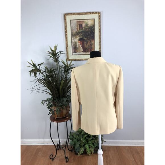 Le Suit Women Jacket 12 Mob Wife 3 Buttons Front Office Siren Lined Lapel - Picture 3 of 8